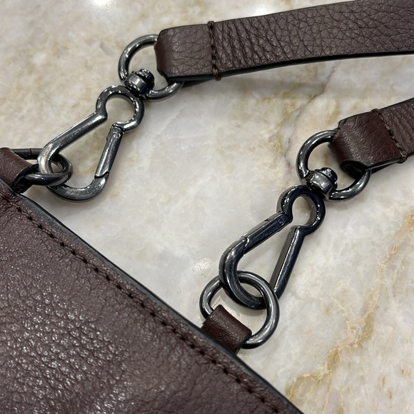Vince Camuto Leather Bi-Fold Wallet | Dark Brown | Detachable Crossbody Strap - Picture 6 of 9